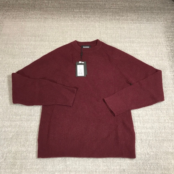 Naadam Cashmere Waffle Knit Sweater Merlot - Picture 1 of 6
